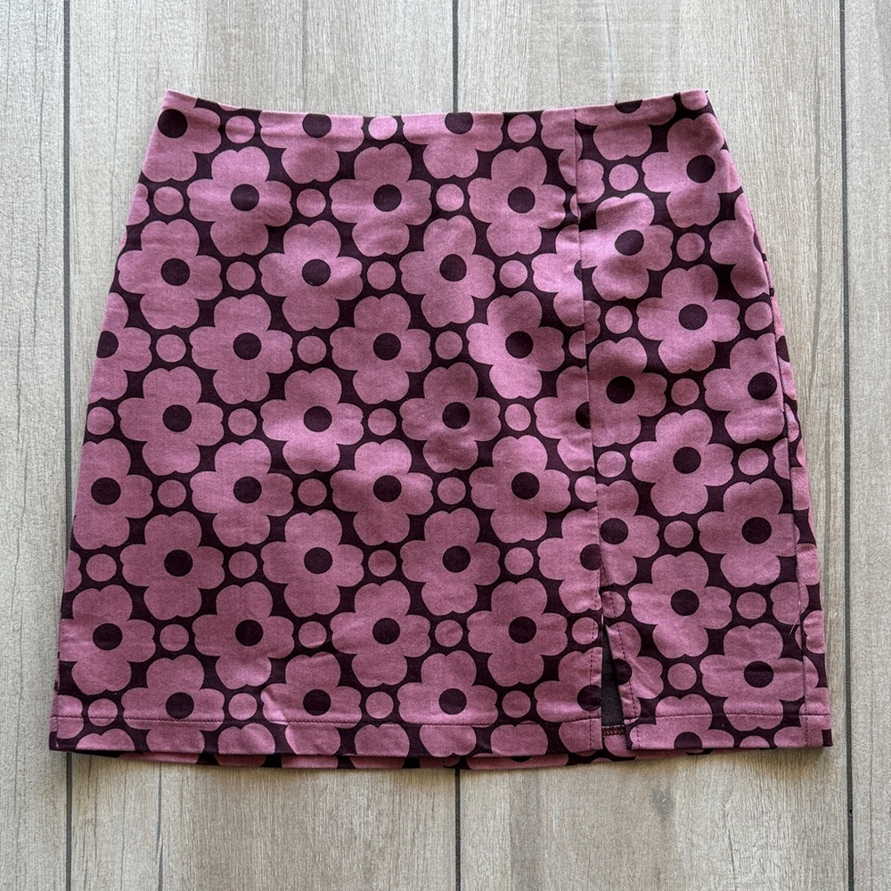 Urban Outfitters Floral Print Pink Mini Skirt